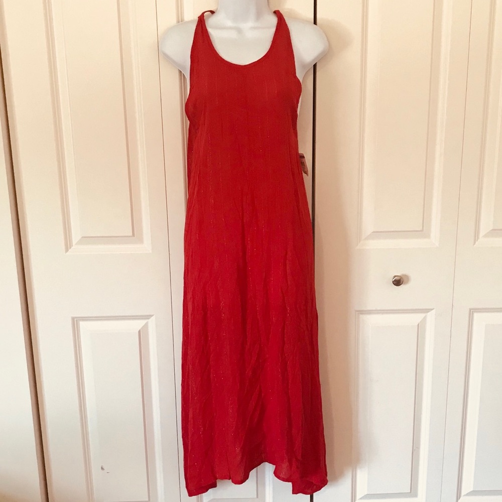 Muche & Muchette Red Shimmer Midi Dress